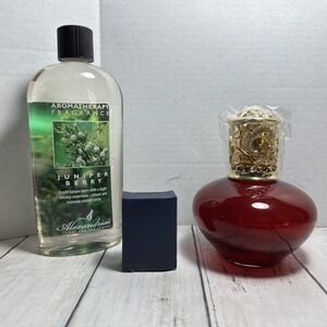 Fragrance Lamp Alexandria's Red Glass With Juniper Berry  L102 Stratford  Ruby